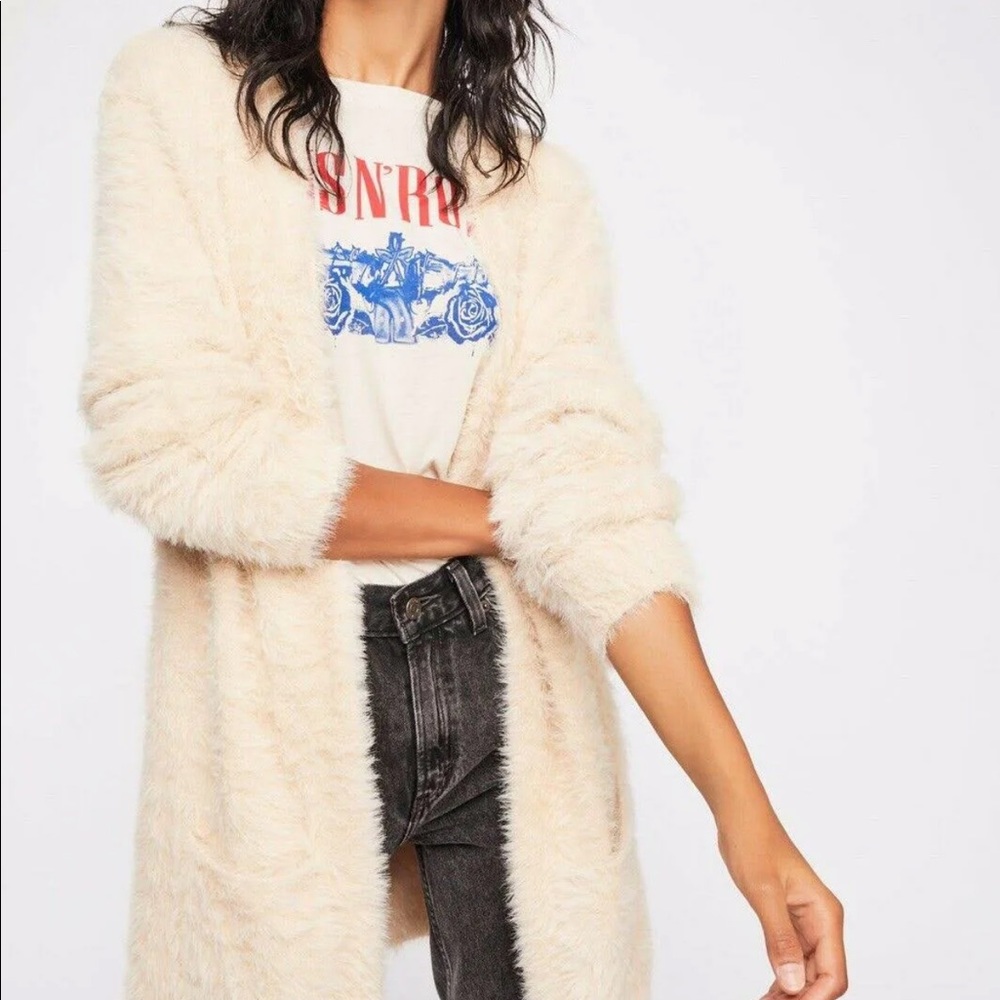 Free people fuzzy cardigan
